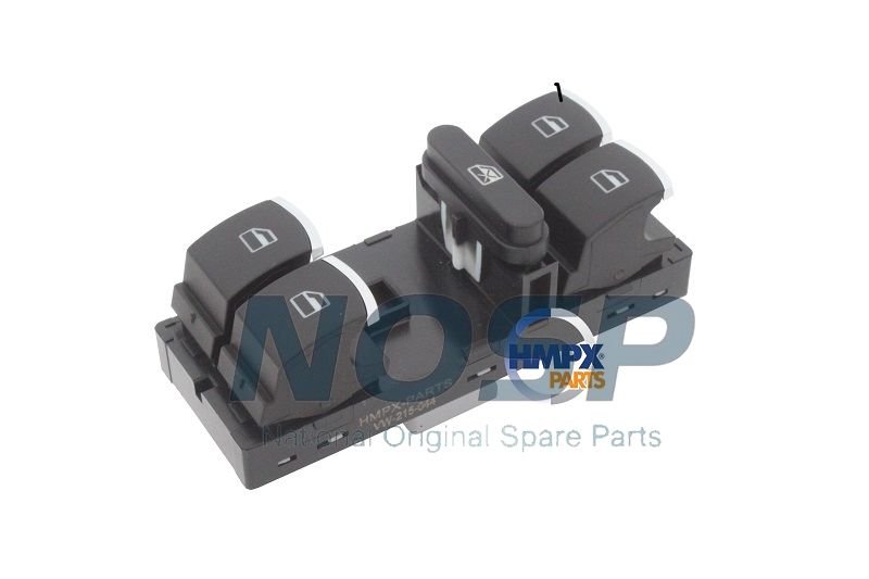 Volkswagen Golf5-Golf6-Jetta-Passat-Polo-Altea-Leon-Toledo-Octavıa 2004>2013 Cam Açma Düğmesi Ön Sol Dörtlü : Kromlu