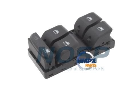 Volkswagen A4-A5-Q3-Q5 2008>2012 Cam Açma Düğmesi Ön Sol Dörtlü : Kromsuz